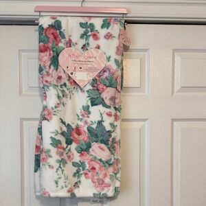 Floral Plush Blanket Betsy Johnson